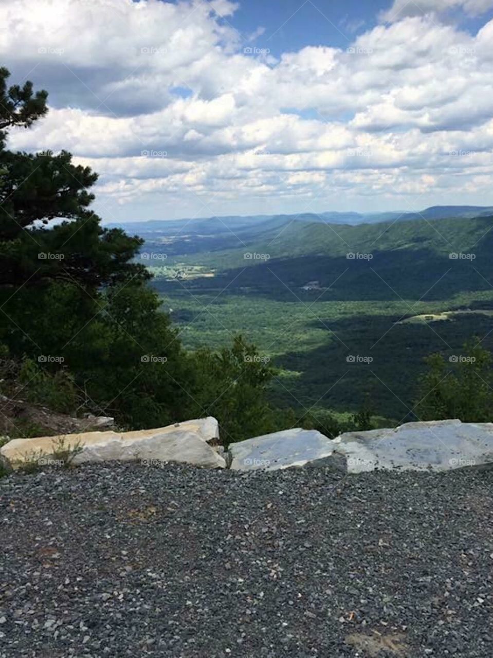 View of the valley countryside 