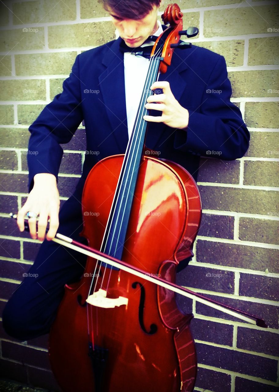 Playing Cello