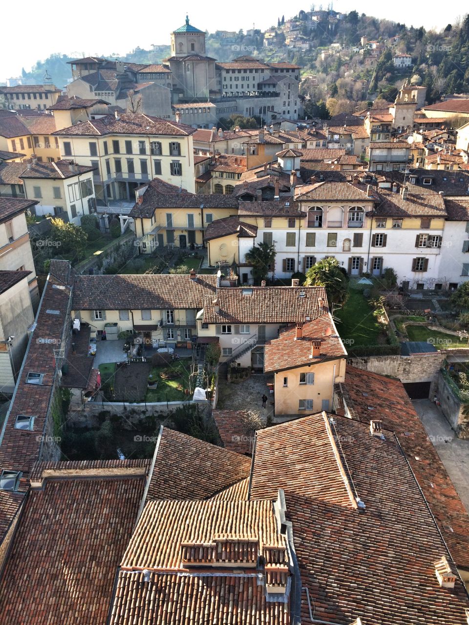 Bergamo, Italy from the clock tower 