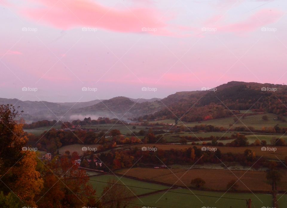 Welsh Sunrise. Sunrise over the Hills in North Wales