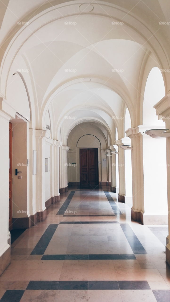 Architecture, No Person, Indoors, Hallway, Arch