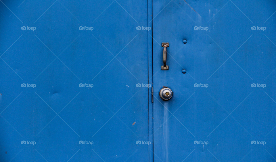 Giant blue door
