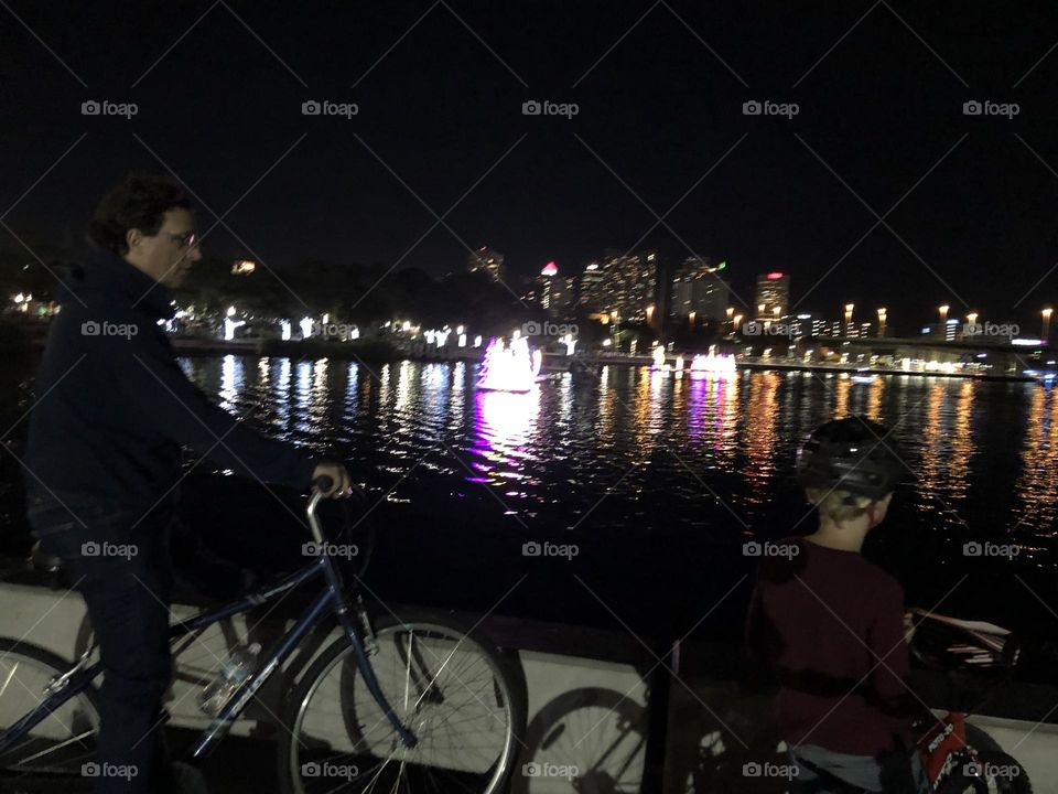 Biking Along the Riverwalk