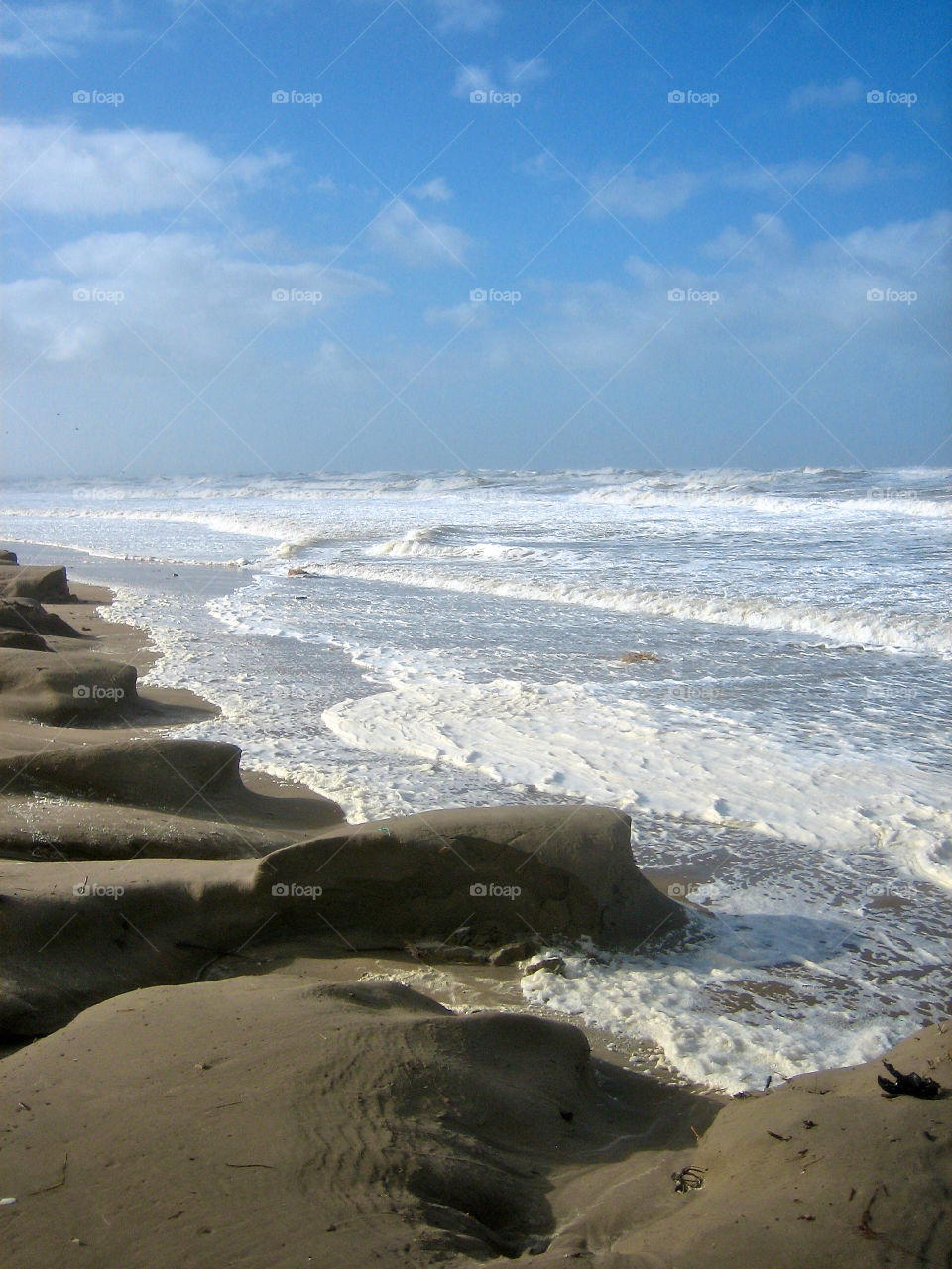 View of stormy sea