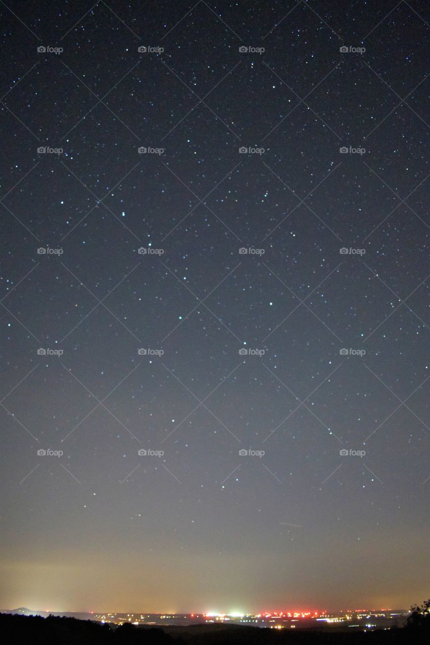 Starry night over the city