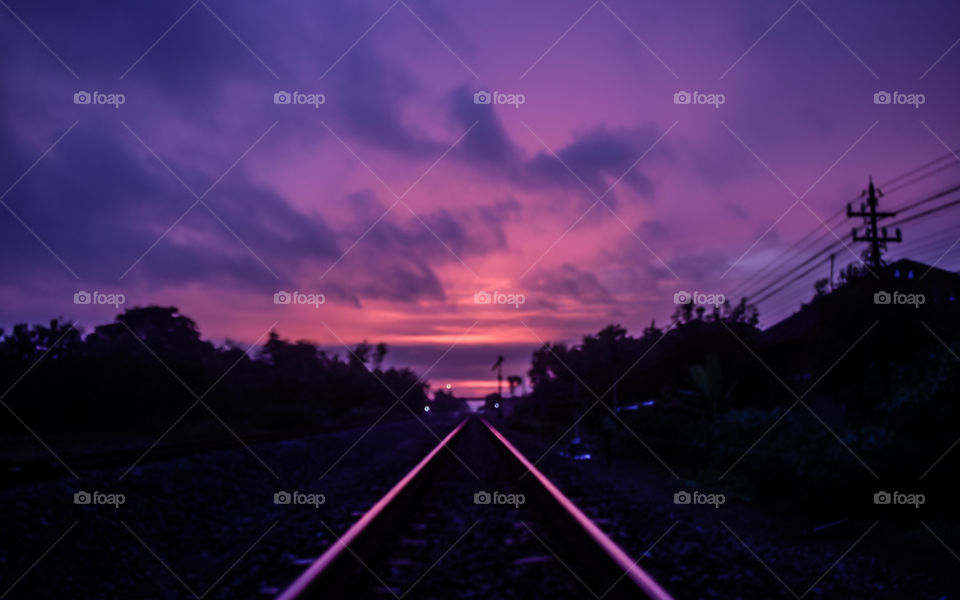 Purple afternoon in Sragen, Central Java, Indonesia