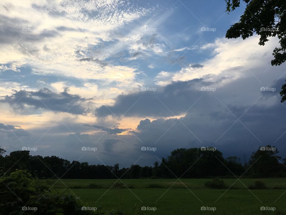Thunderclouds in the distance