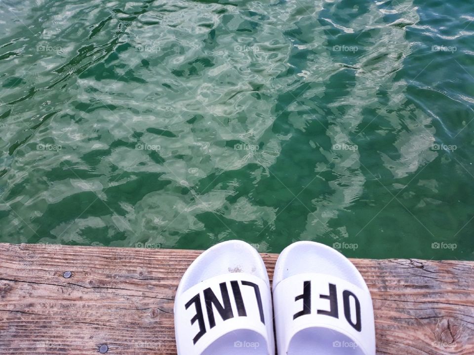 On the edge of water