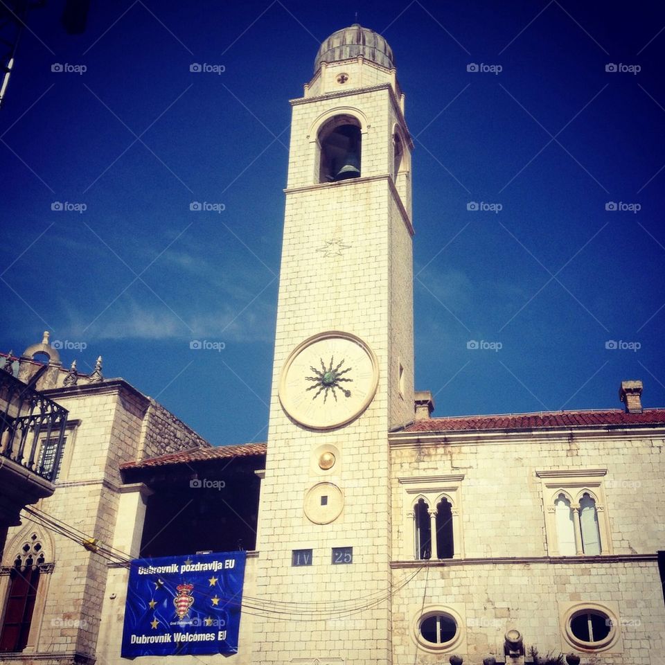 Clock tower in Dubrovnik