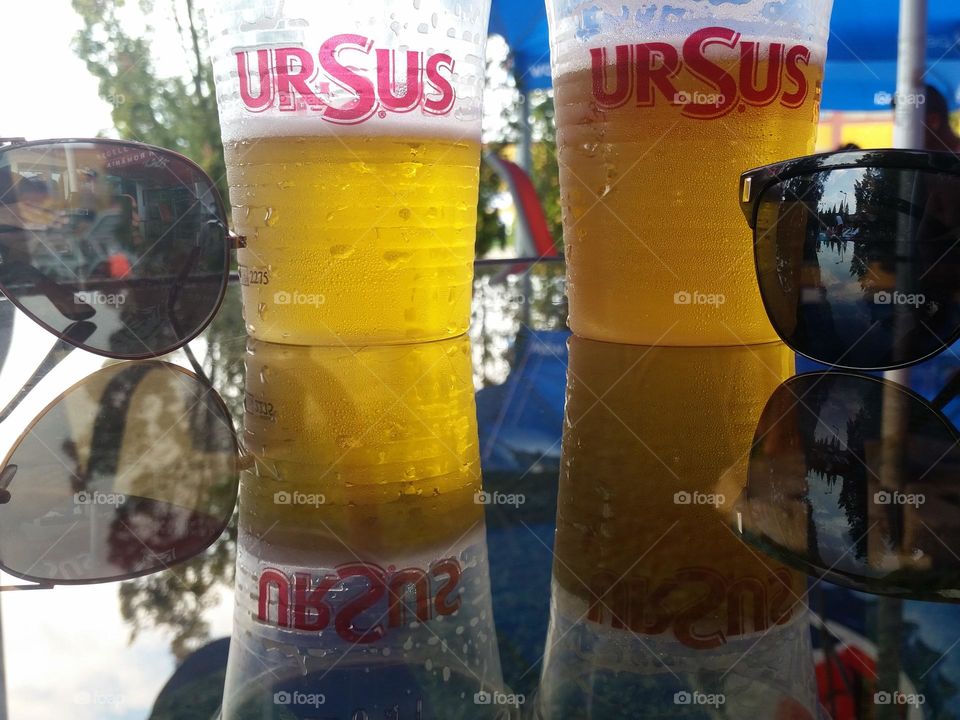 beer reflection