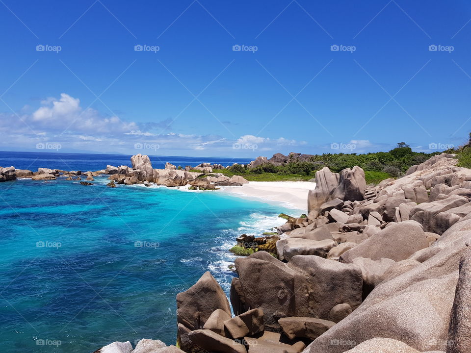 Anse marron , la digue