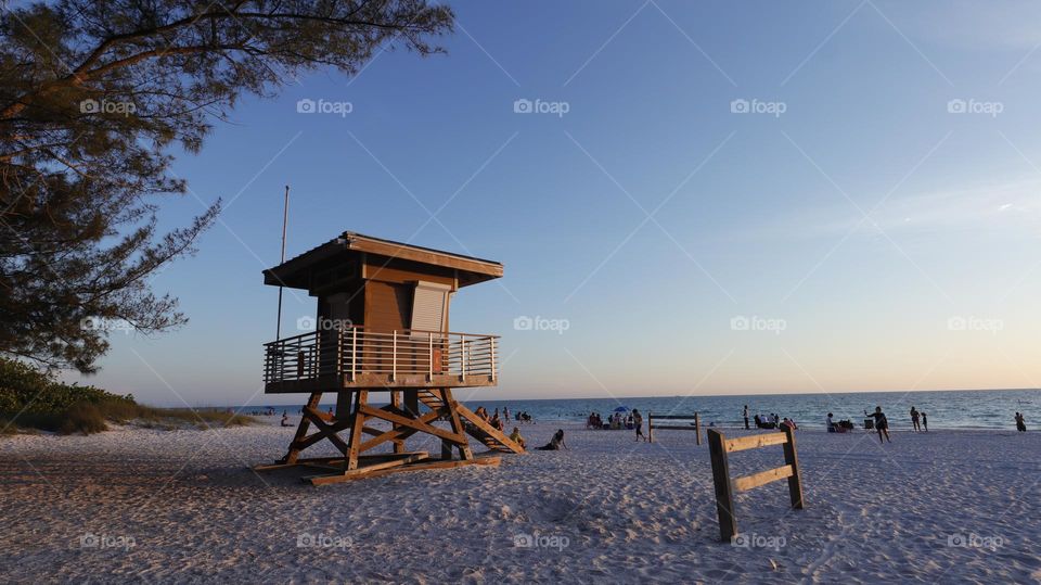 lifeguard station on the beach