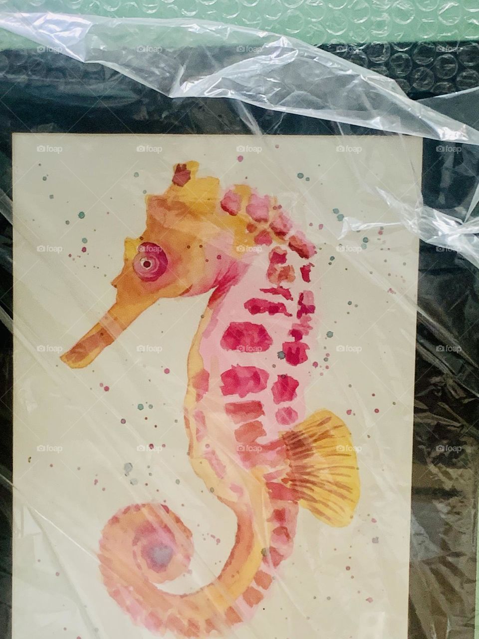 Seahorse painting 