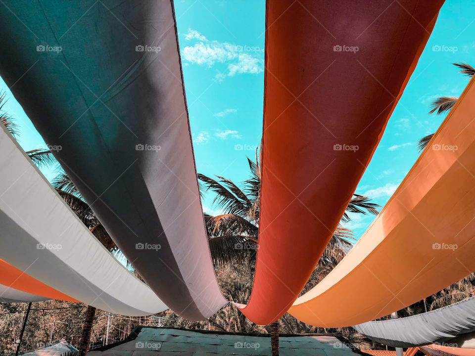 Pastel colors at the beach