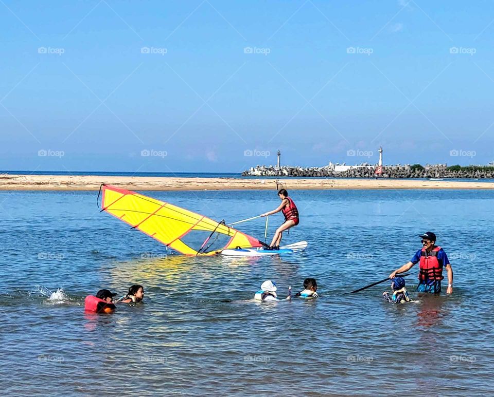 It's summertime! : beaches always have many water activities, they are attractive , healthy and cool off, especially in summer vacation.
