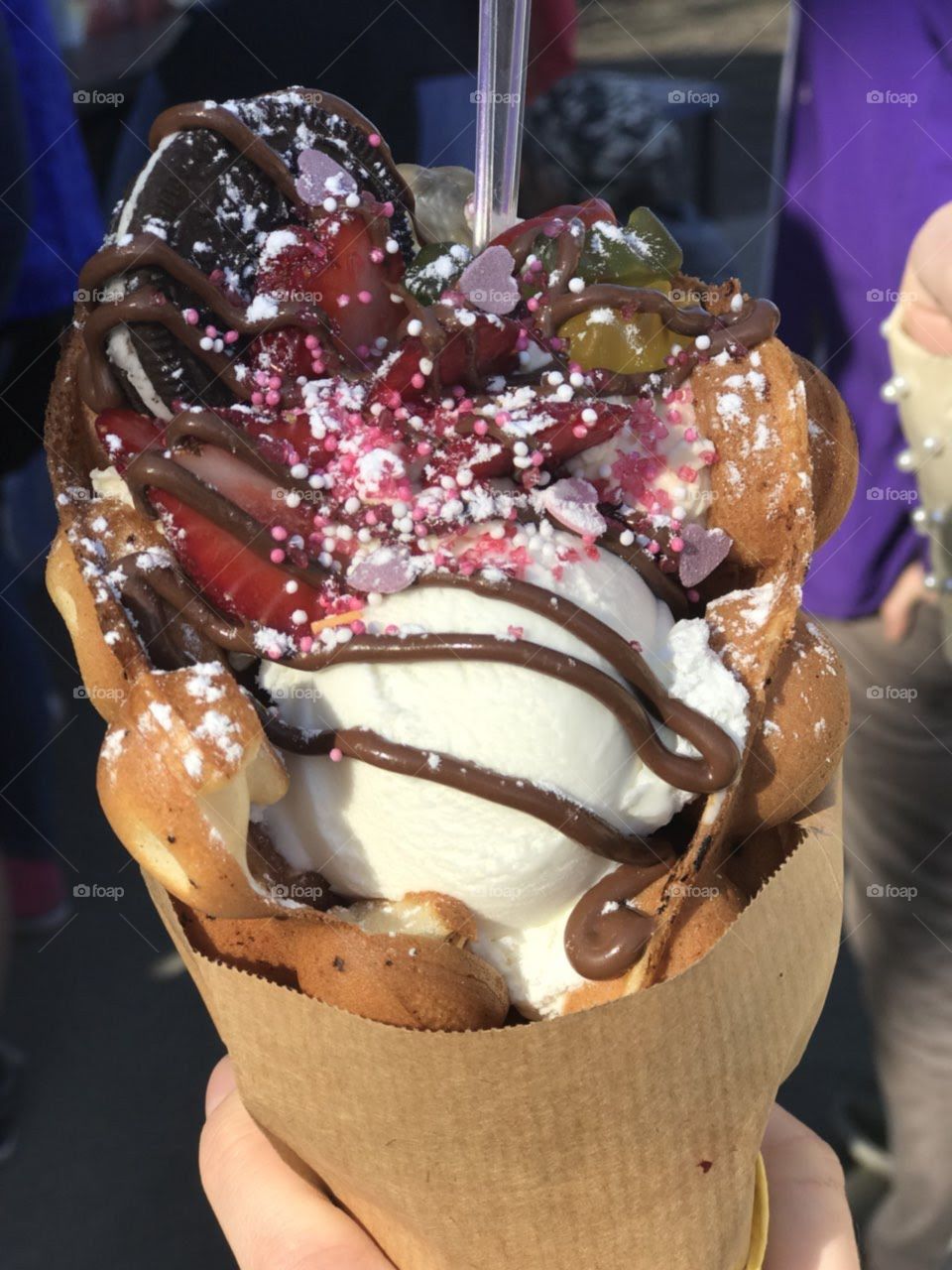 sweet waffle icecream