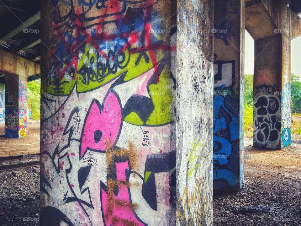 Graffiti under the highway