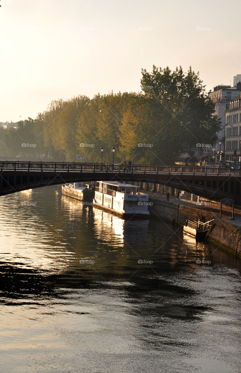 View of bridge over the river