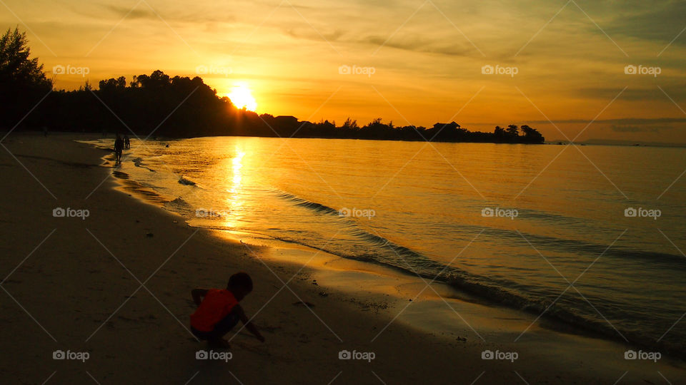 The sunset Sihanoukvill Cambodia