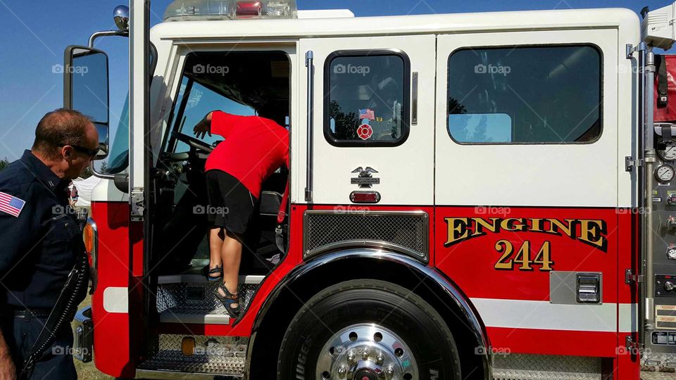 checking out the rig