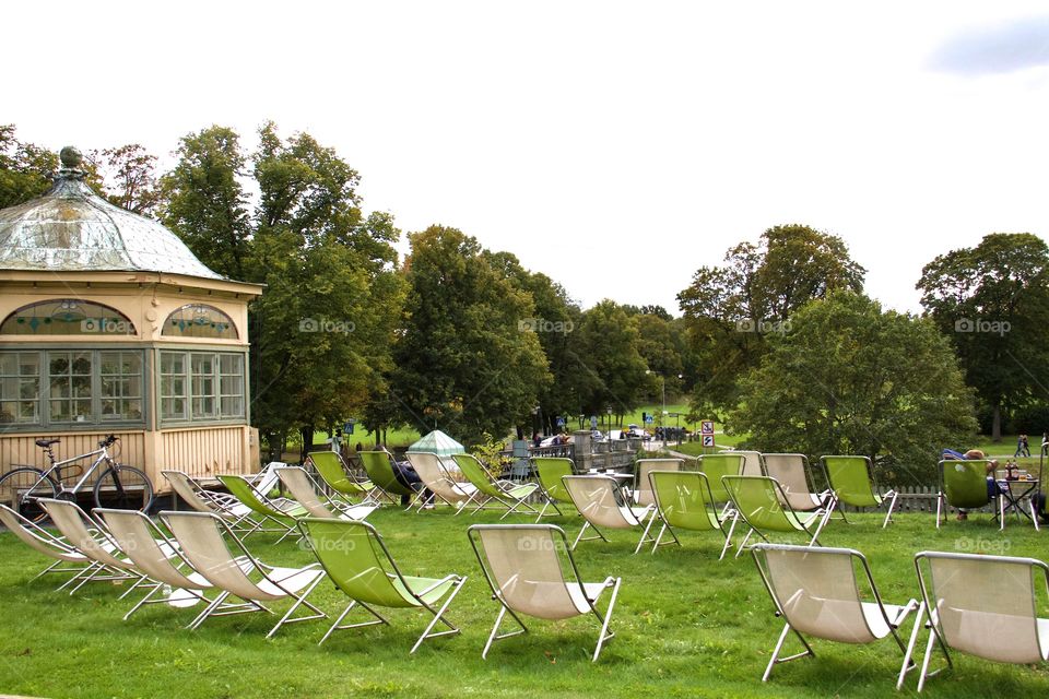 Pavilion by Djurgården canal . Pavilion by Djurgården canal 