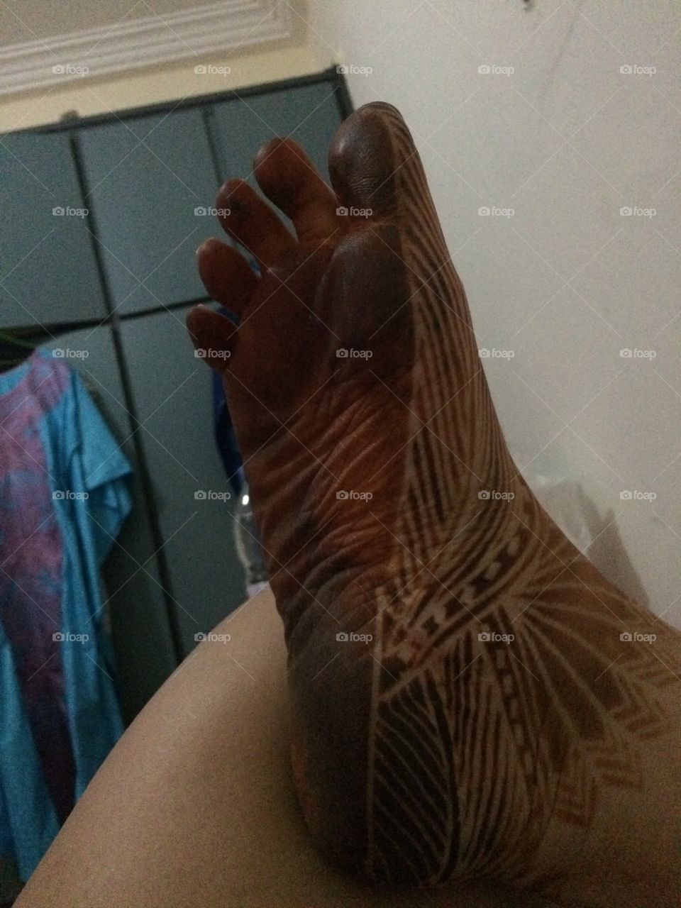 Henna tattoo on foot For wedding 