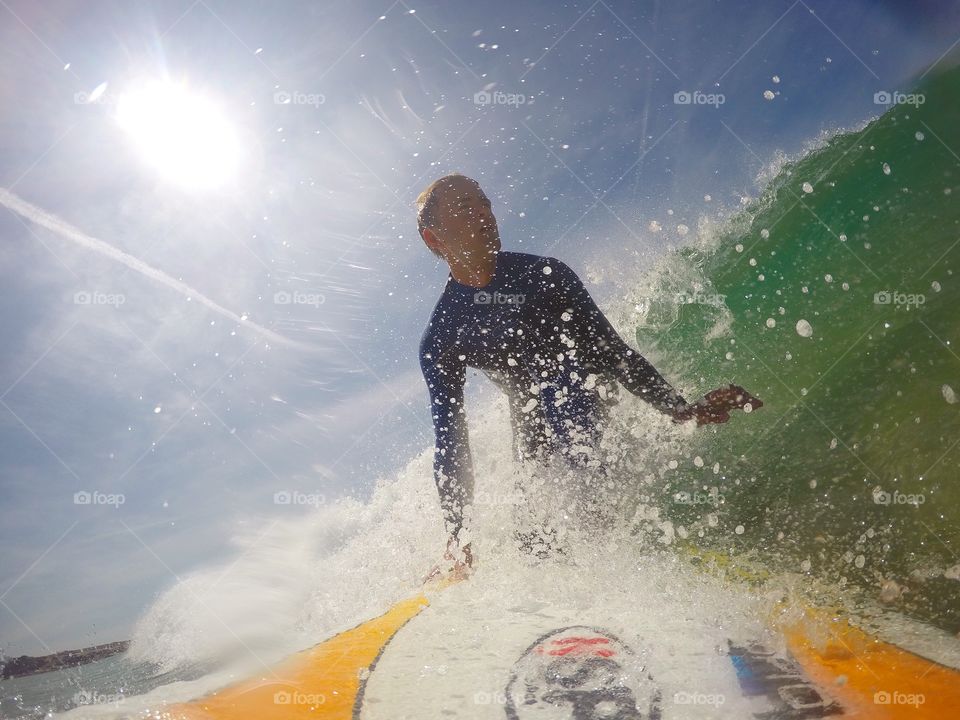 Surfing Cornish waves