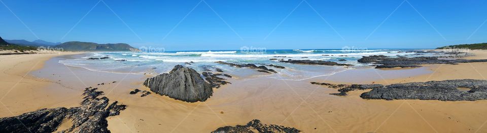 Beautiful scenery captured in Nature's Valley beach in South Afric