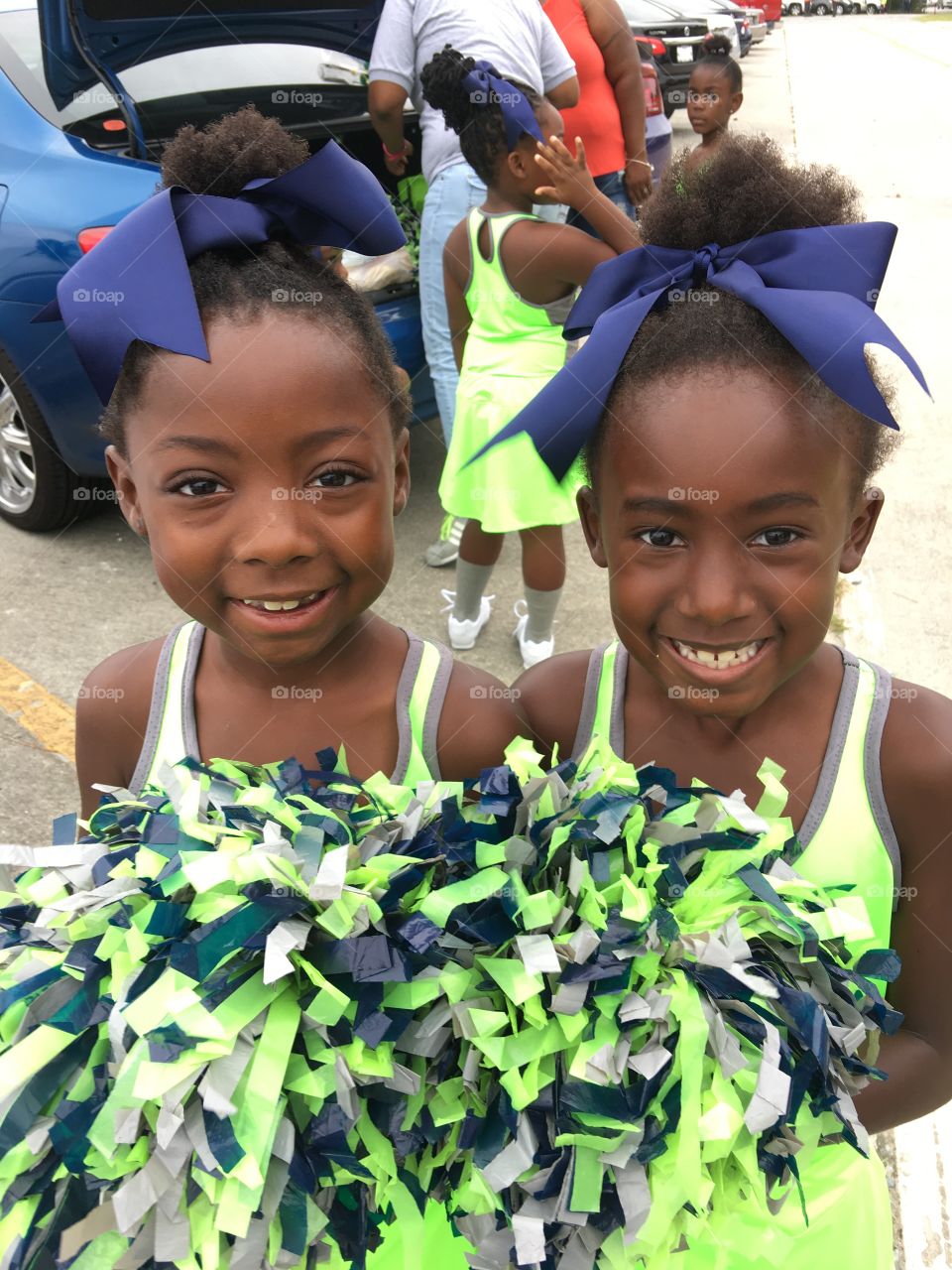 Emoni and Eniyha cheerleaders