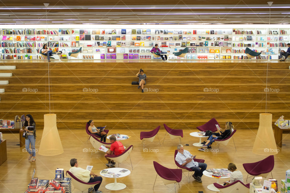 Reading in the library