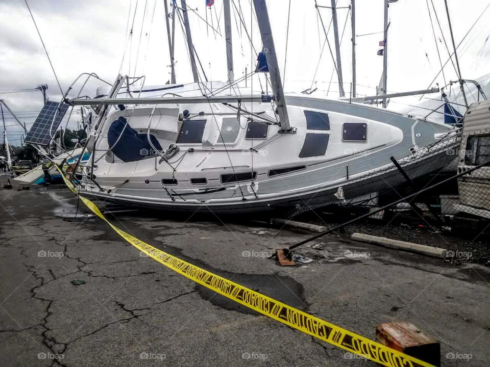 Hurricane Sandy boat
