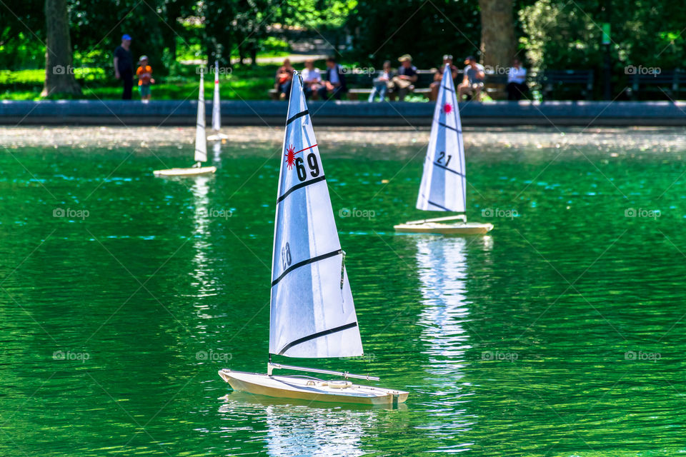 kerbs Boathouse's remote controlled boats, Central Park, New York City