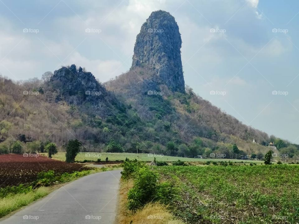 An interesting rock formation that I stumbled upon while driving around the back roads of Lopburi, Thailand.