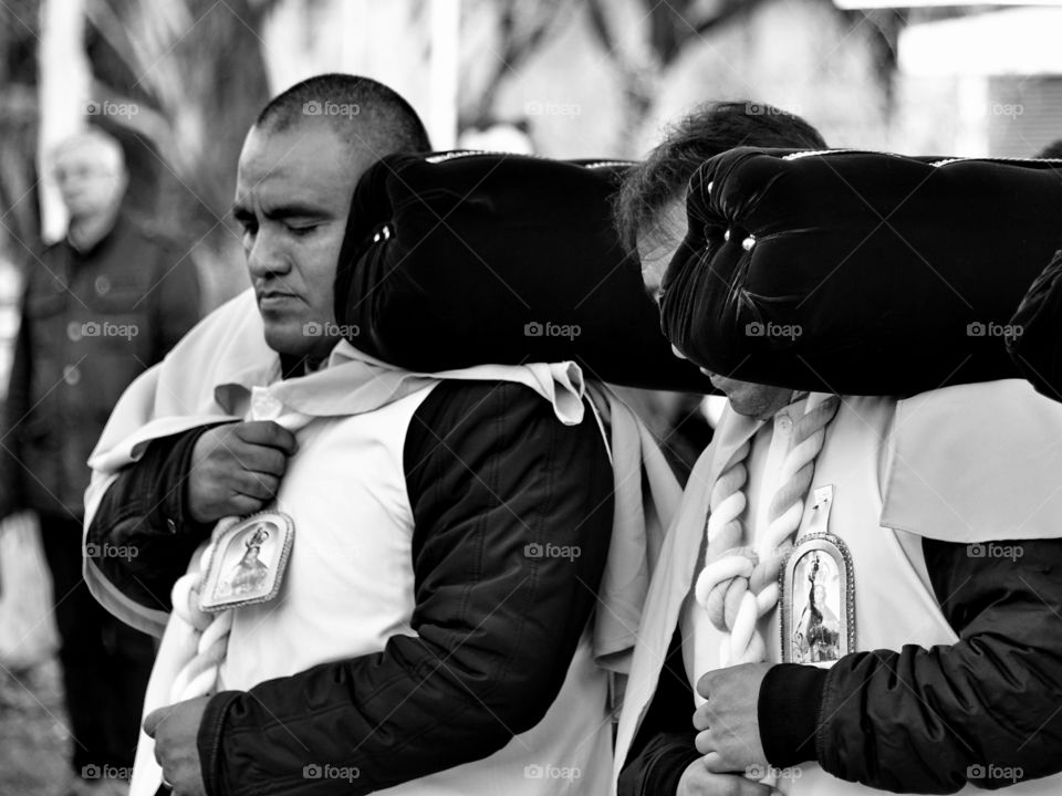 Peruvian religious ceremony, immaculate virgin of the door Qtuxo