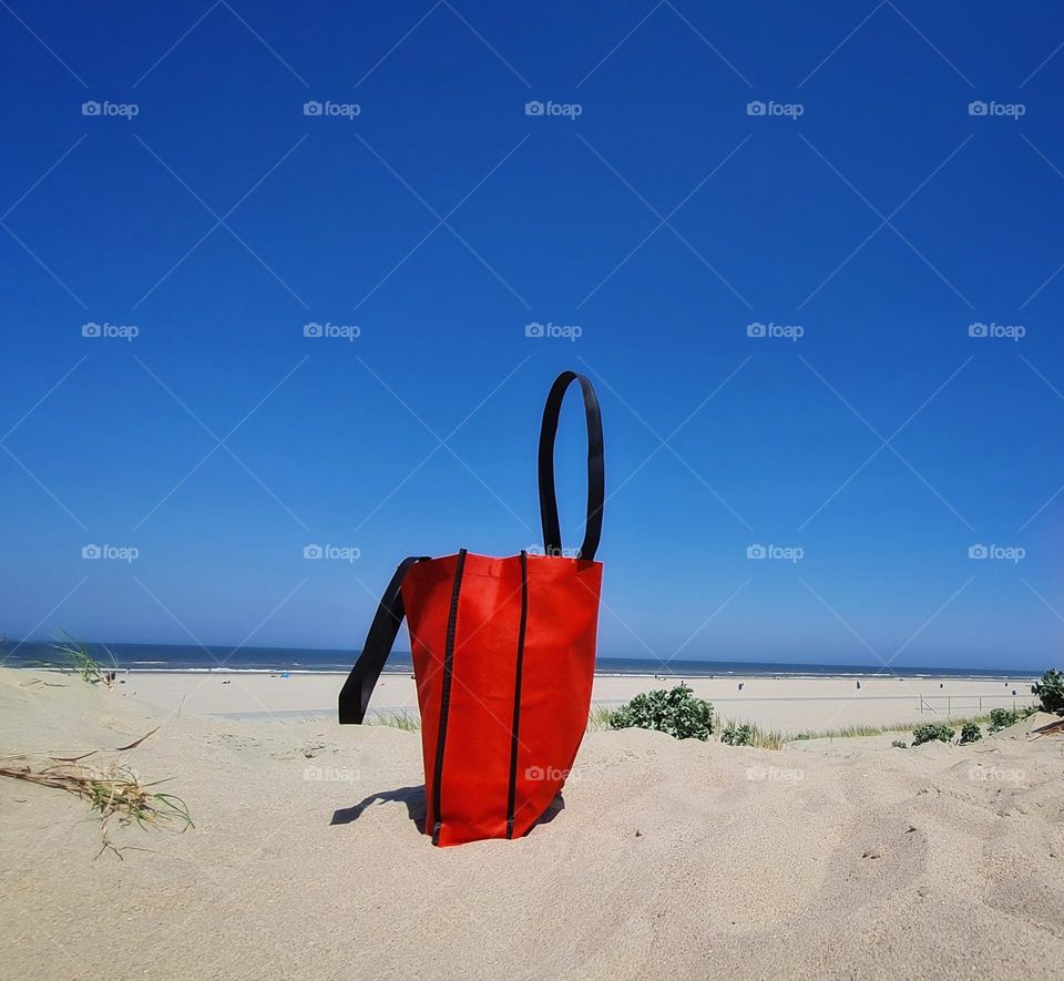 Bag on the beach