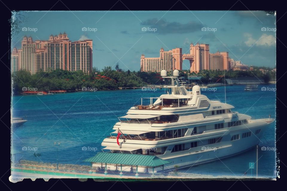 Yacht in the Bahamas