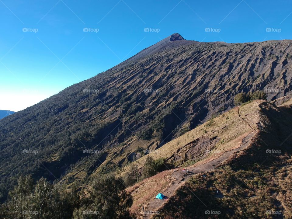 Rinjani Peak from plawangan