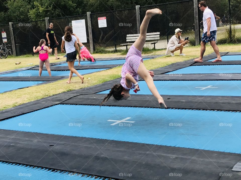 Trampoline acrobatics