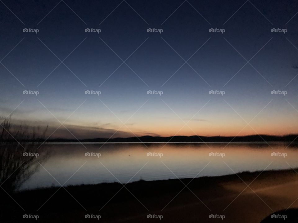 Sunset at a Lake in Michigan