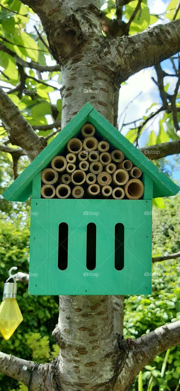 wooden bug hotel