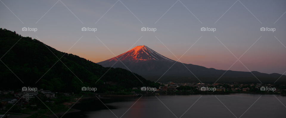 Mount Fuji in the morning ,Japan