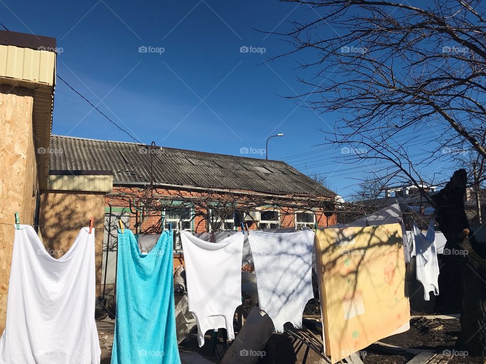 Drying the laundry 