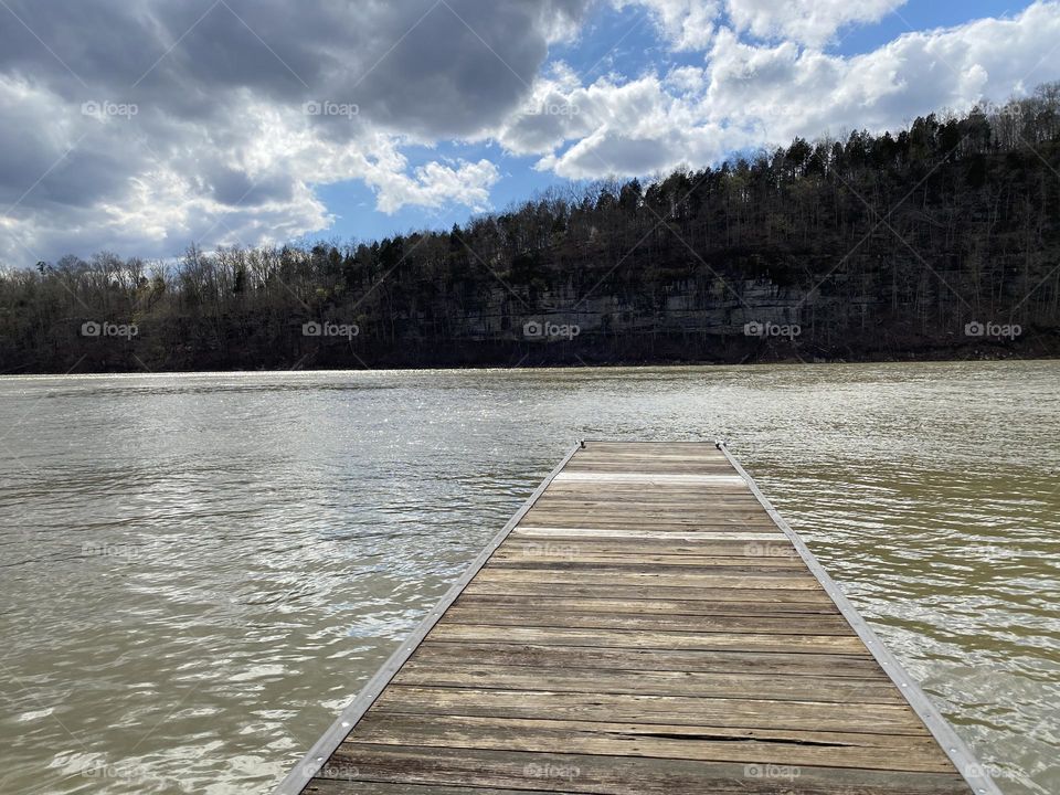 Winter day sitting on the dock