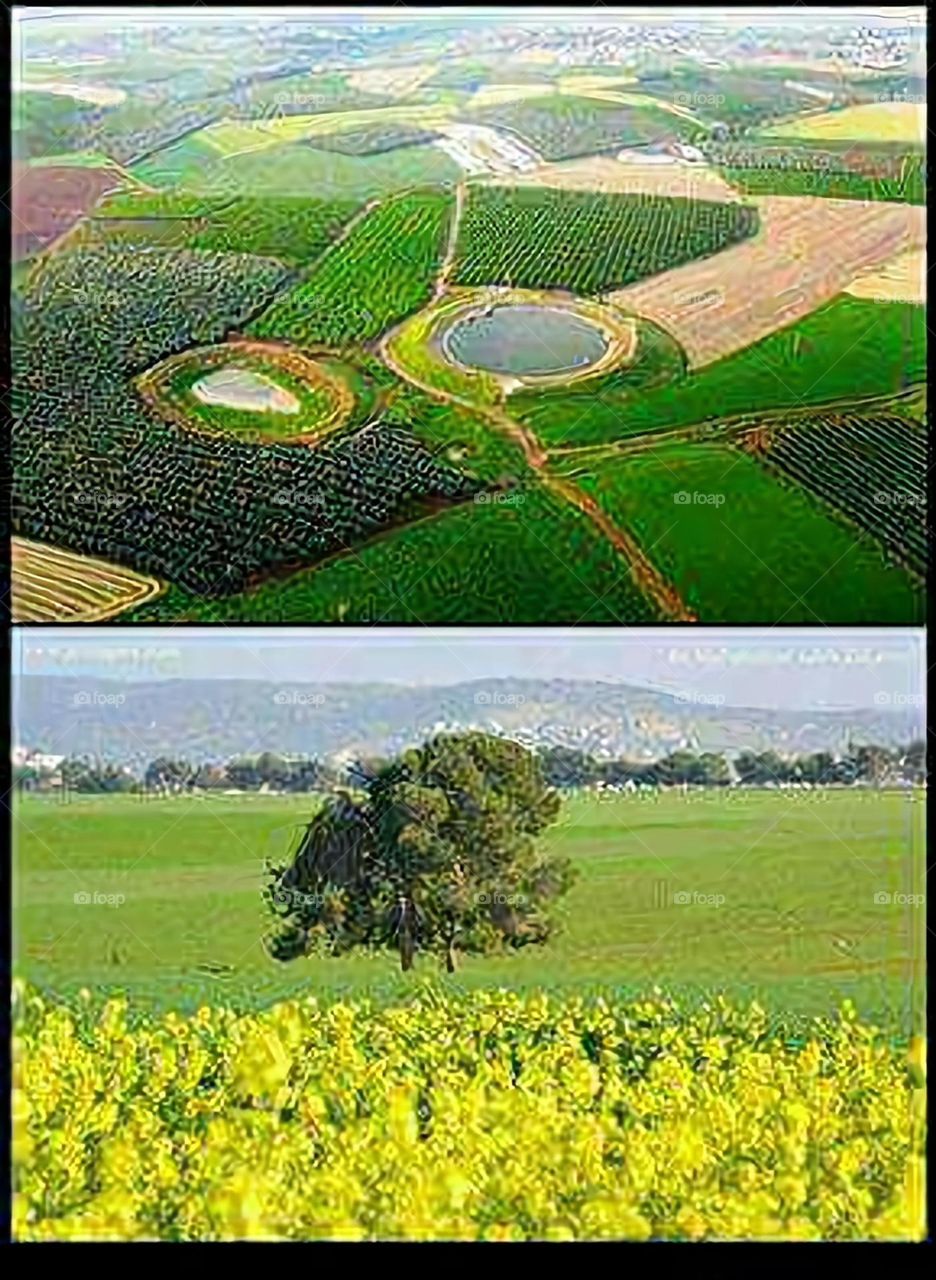 Glory be to God, the magnificent and picturesque view and the natural green trees are a view that is nothing more wonderful than it