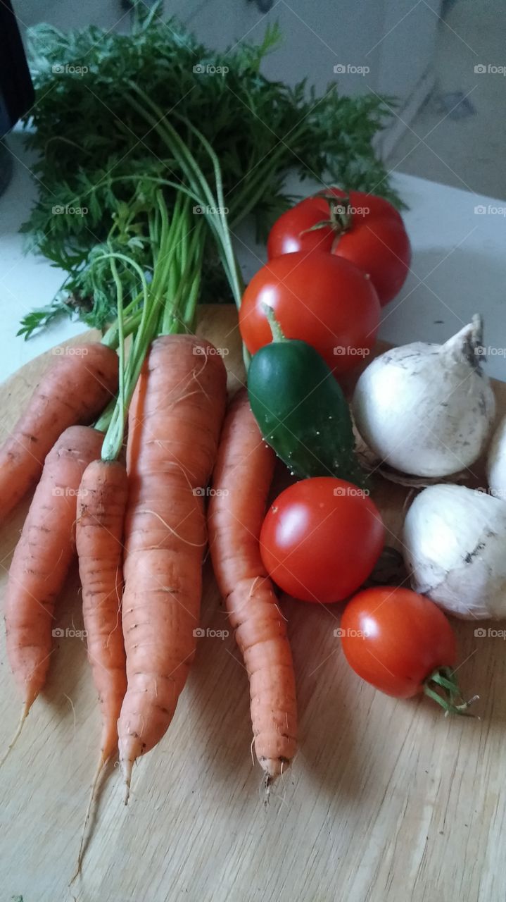 snacks. garden vegetables