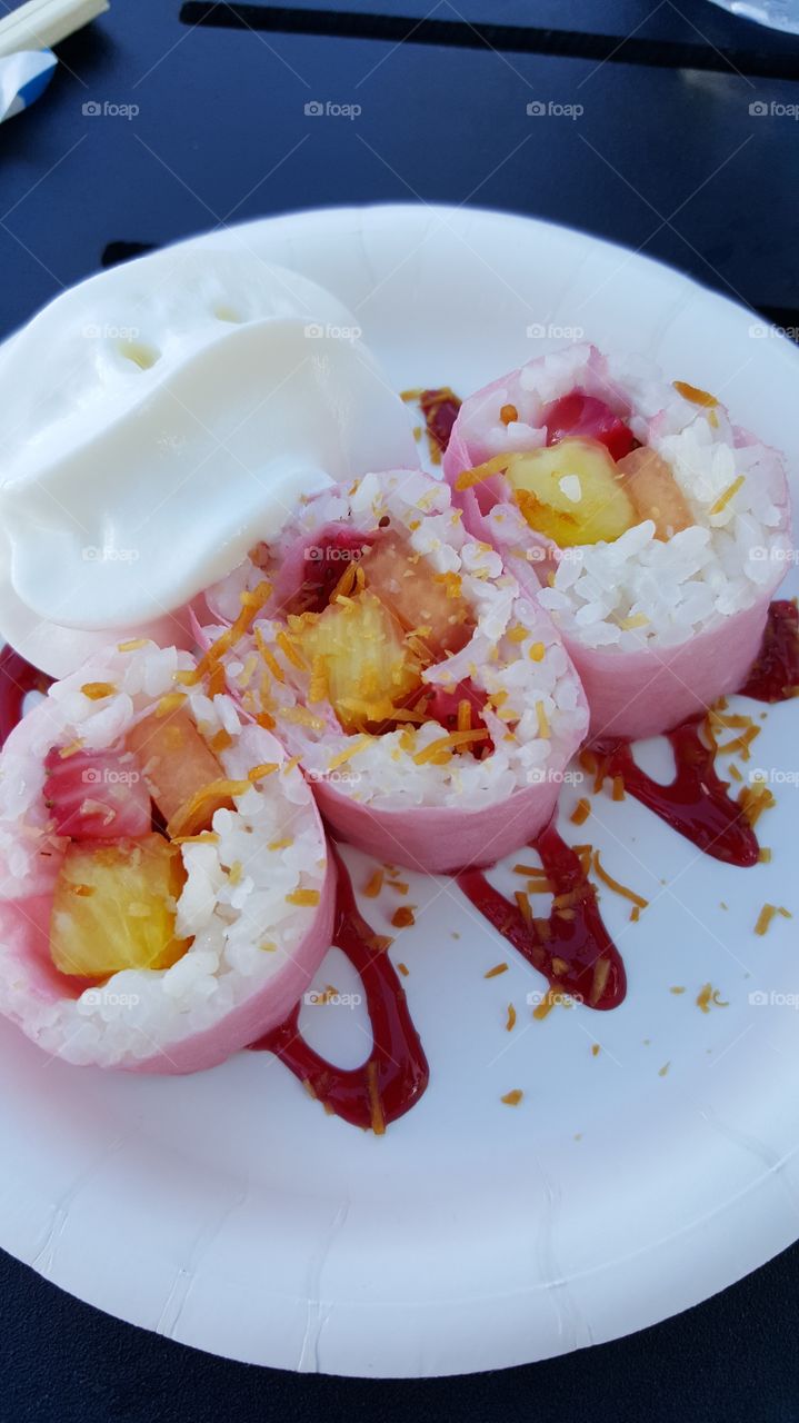 fruit sushi
