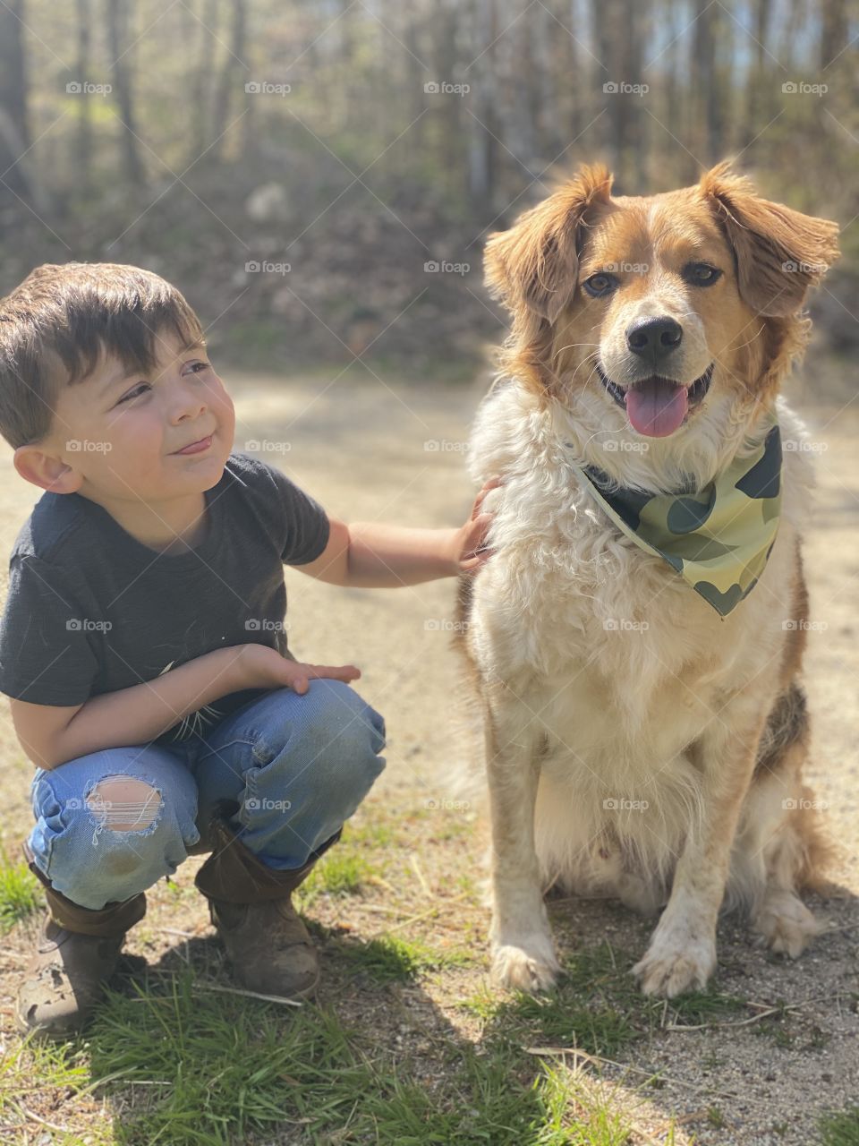 Boy and dog 