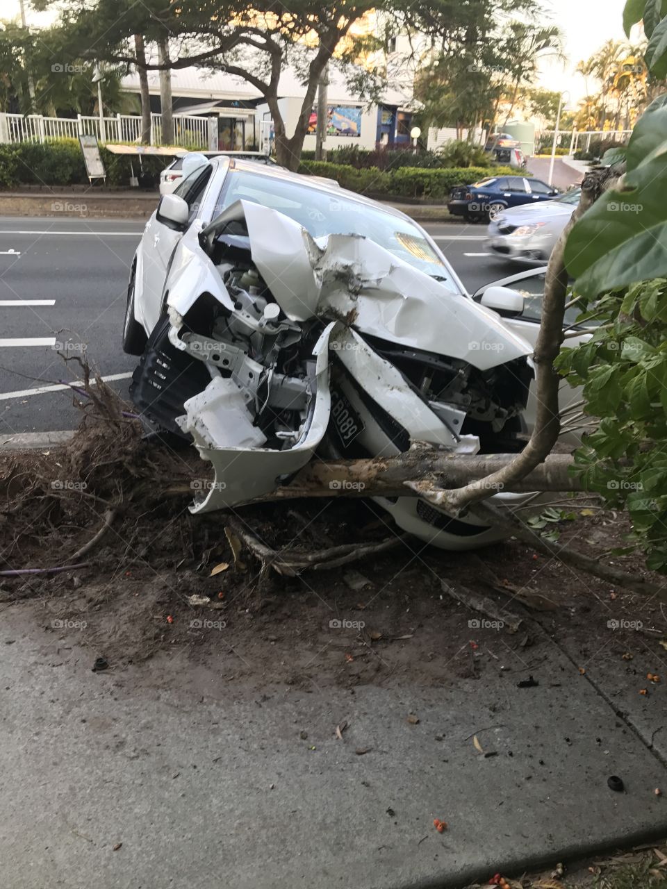 Car crash smashed up
