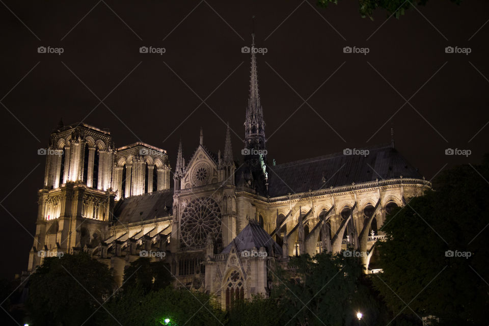 Notre Dame de Paris on a warm summer evening in 2017