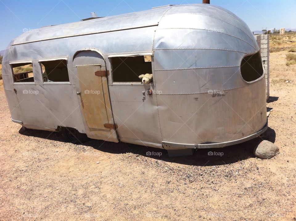 Airstream Trailer in Desert